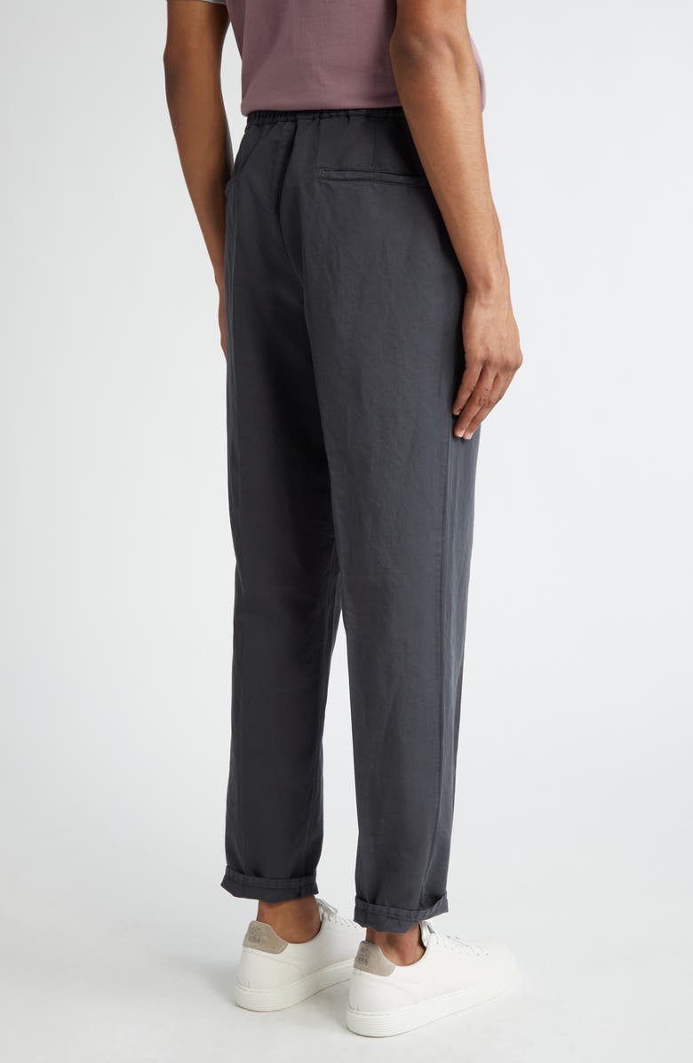 Brunello Cucinelli Garment Dyed Linen & Cotton Gabardine Drawstring Pants, Alternate, color,