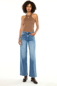 KanCan Angelique Mid Rise Wide Flare Jeans