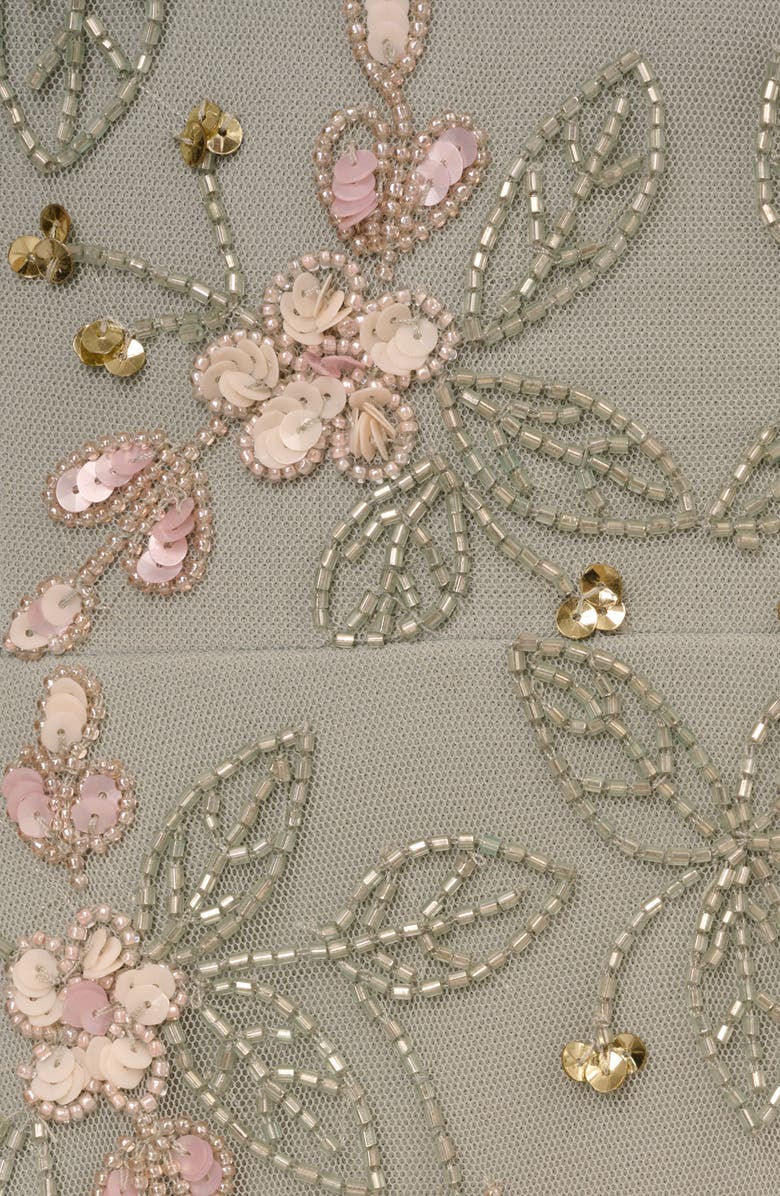 Adrianna Papell Bead Embellished Cocktail Dress, Alternate, color, Frosted Sage