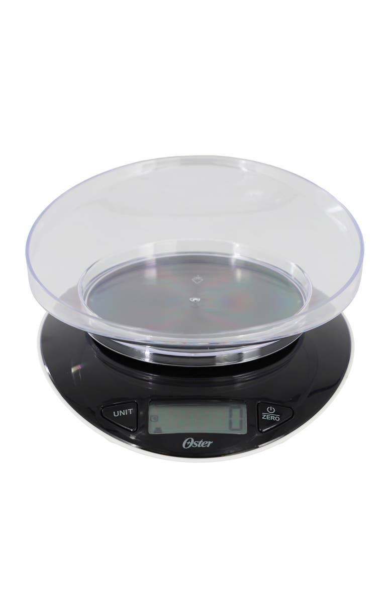 OSTER Lydell 2 Piece Digital Kitchen Scale with Bowl, Main, color, Black