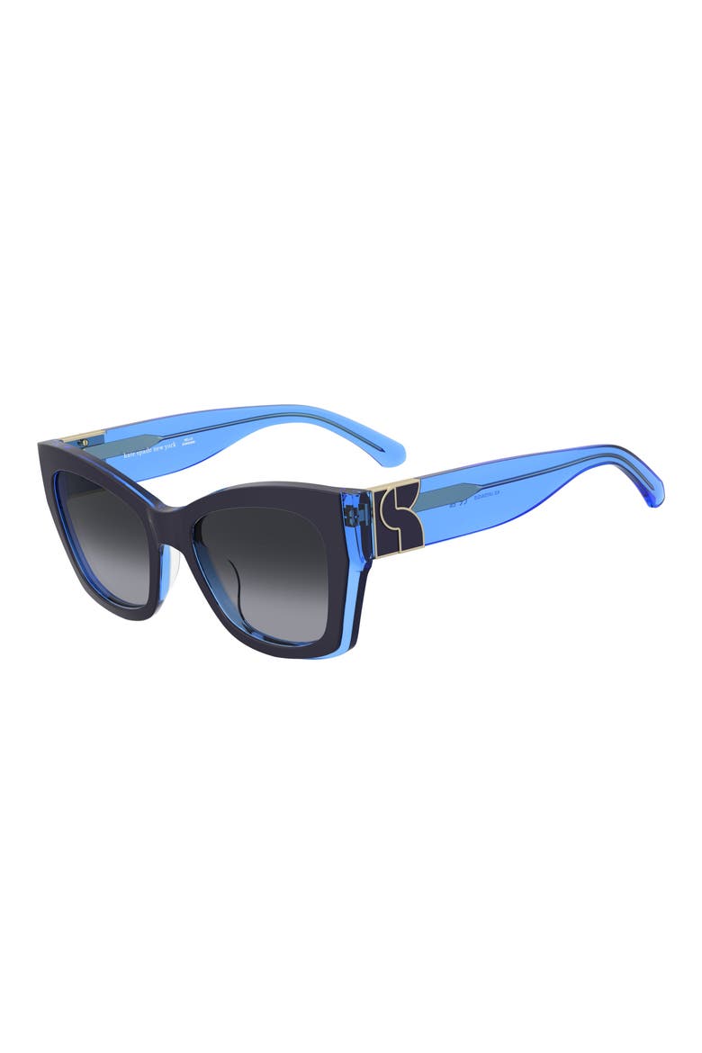 jayda 53mm gradient cat eye sunglasses, Alternate, color, BLUE/ DARK GREY SF