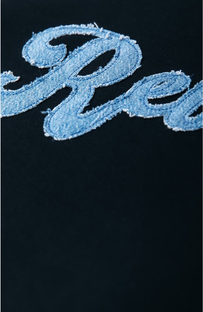 Colourful Rebel Denim Patch Relaxed Sweat, Alternate, color, Black