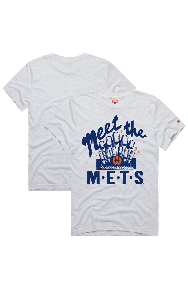 Homage Men's Homage White New York Mets Hyper Local Tri-Blend T-Shirt, Main, color, White