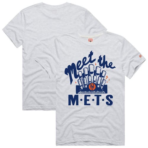 Homage White New York Mets Hyper Local Tri-blend T-shirt