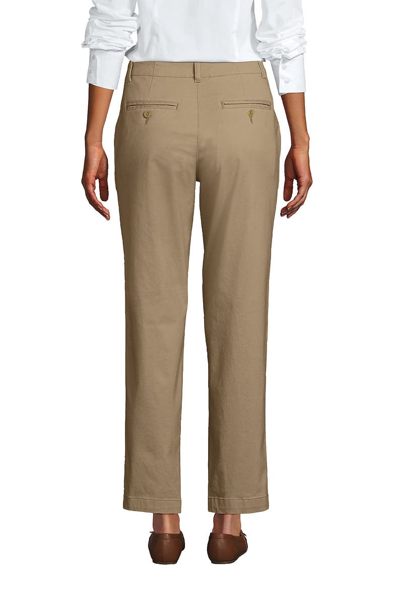 Mid Rise Classic Straight Leg Chino Ankle Pants, Alternate, color, Desert Tan