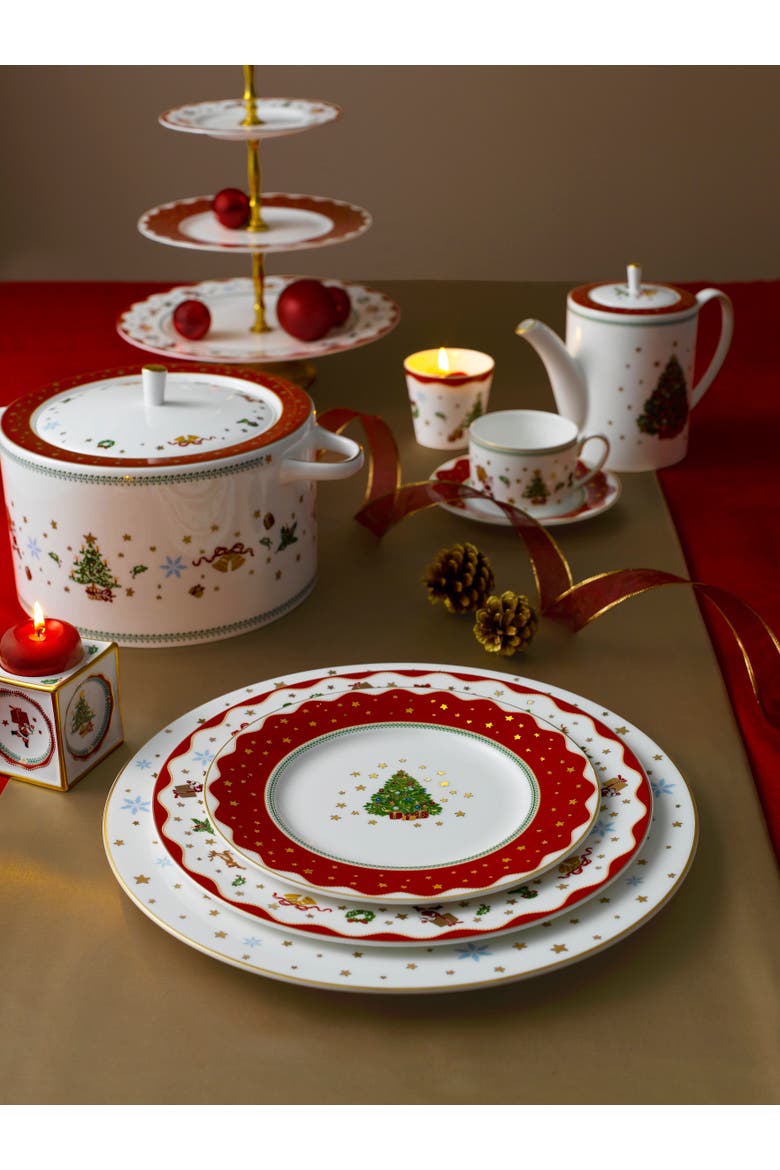 My Noel Salad / Dessert Plate, Alternate, color, White