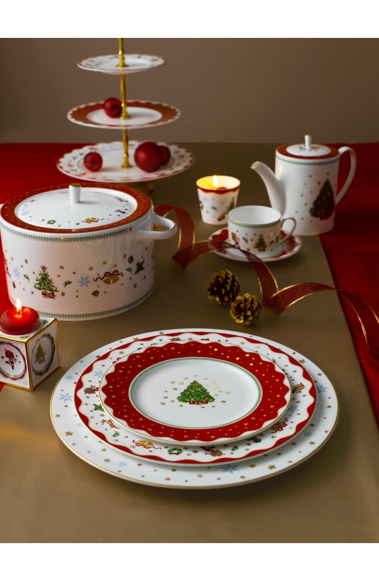 Prouna My Noel Salad / Dessert Plate, Alternate, color, White