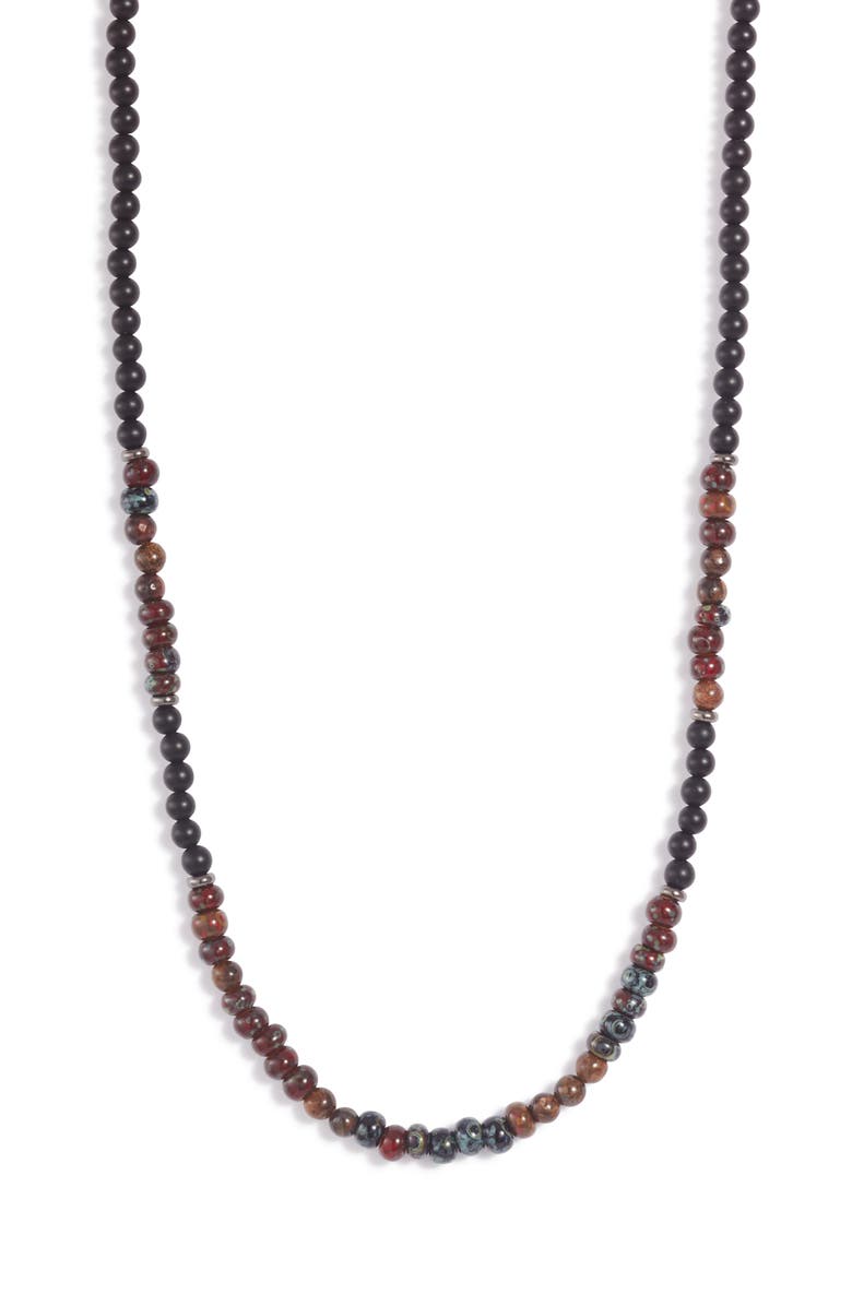 Caputo & Co. Stone Bead Necklace, Main, color,