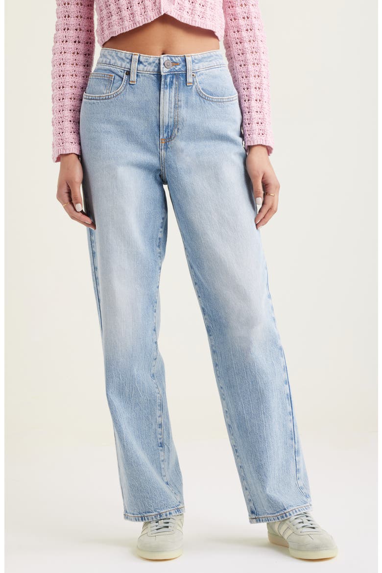 '90s High Waist Straight Leg Jeans, Main, color, RIVIERA WASH