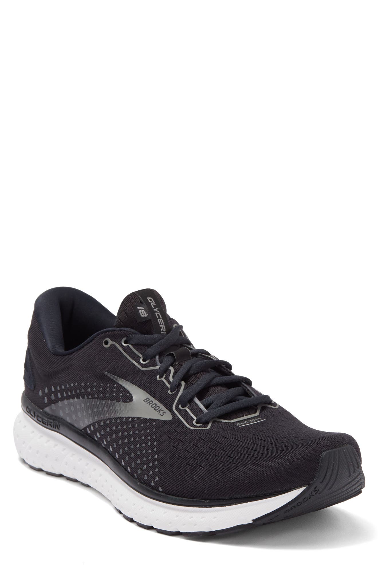 Glycerin 18 Running Shoe, Main, color, BLACK/PEWTER/WHITE