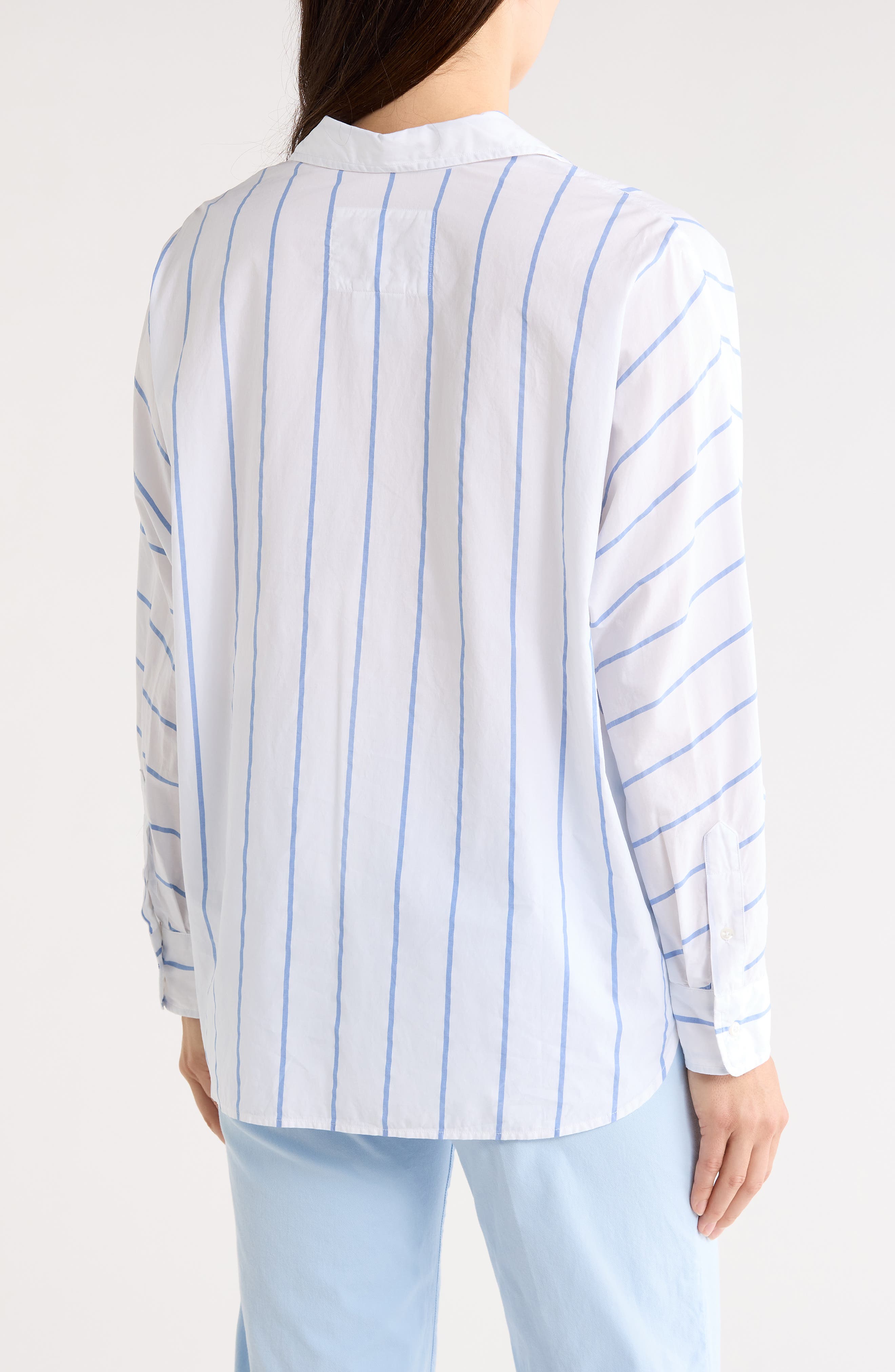 Continuous Stripe Cotton Button-Up Shirt - image 2