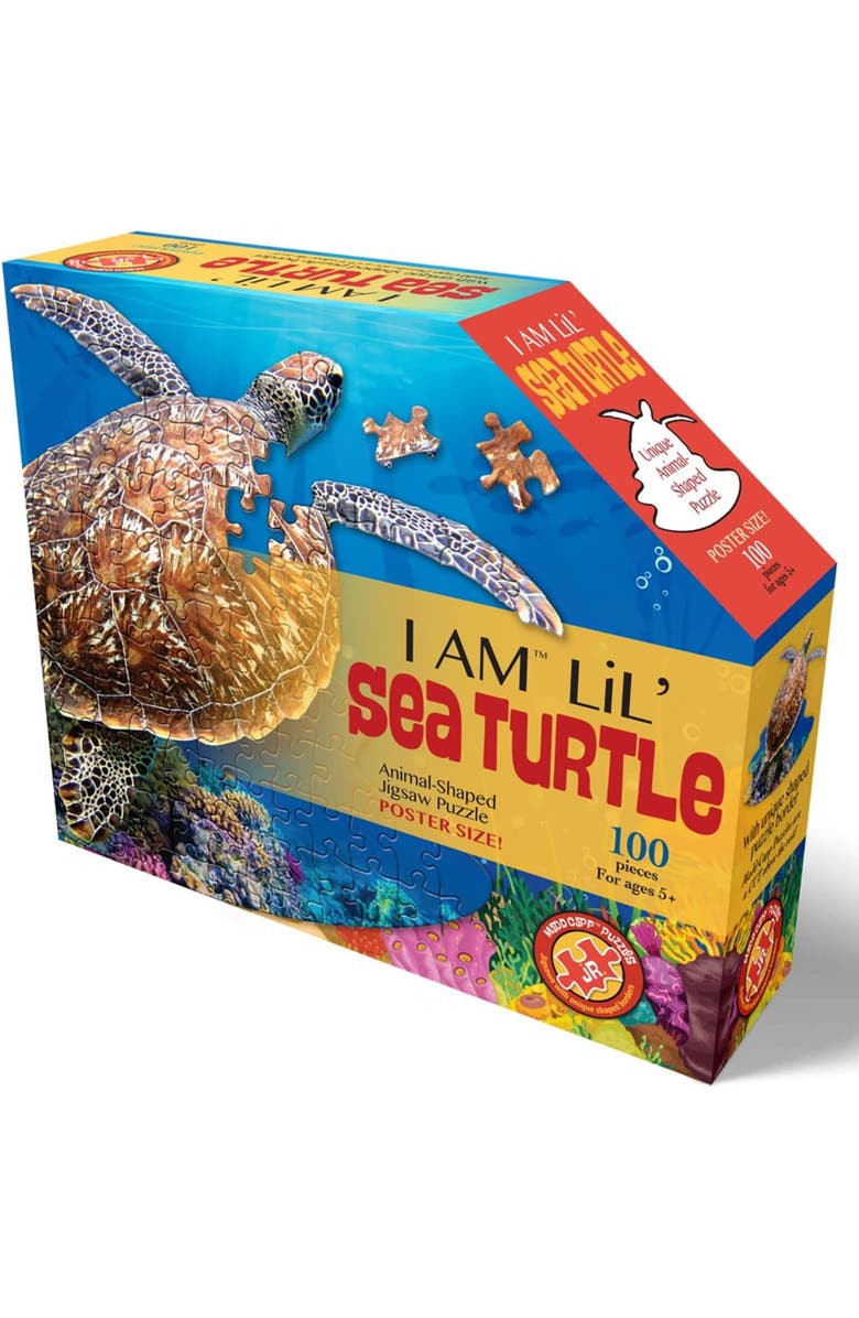 Madd Capp Lil SEA Turtle Jigsaw Puzzle, 100 Pieces, Alternate, color, Multicolored