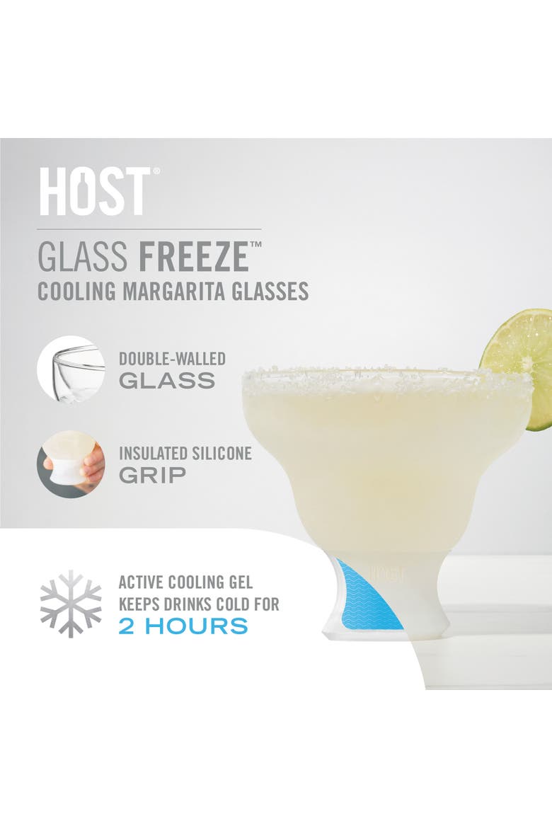 Glass FREEZE Margarita Cooling Cup Set of 2, Alternate, color, Clear