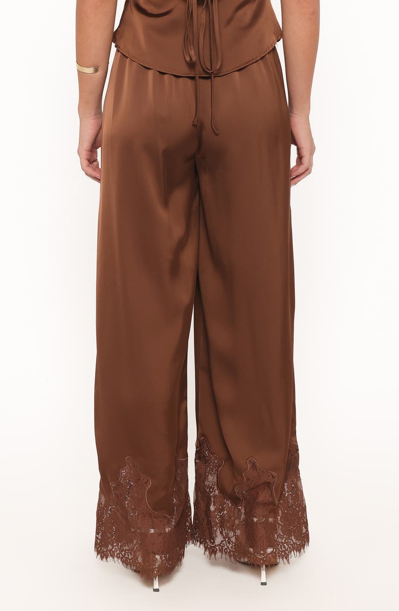 Petal & Pup Viola Drawstring Waist Wide Leg Pants, Alternate, color, Chocolate