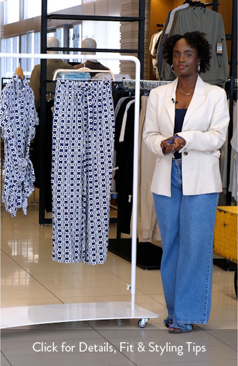 Astrid Print Wide Leg Pants, sales video thumbnail