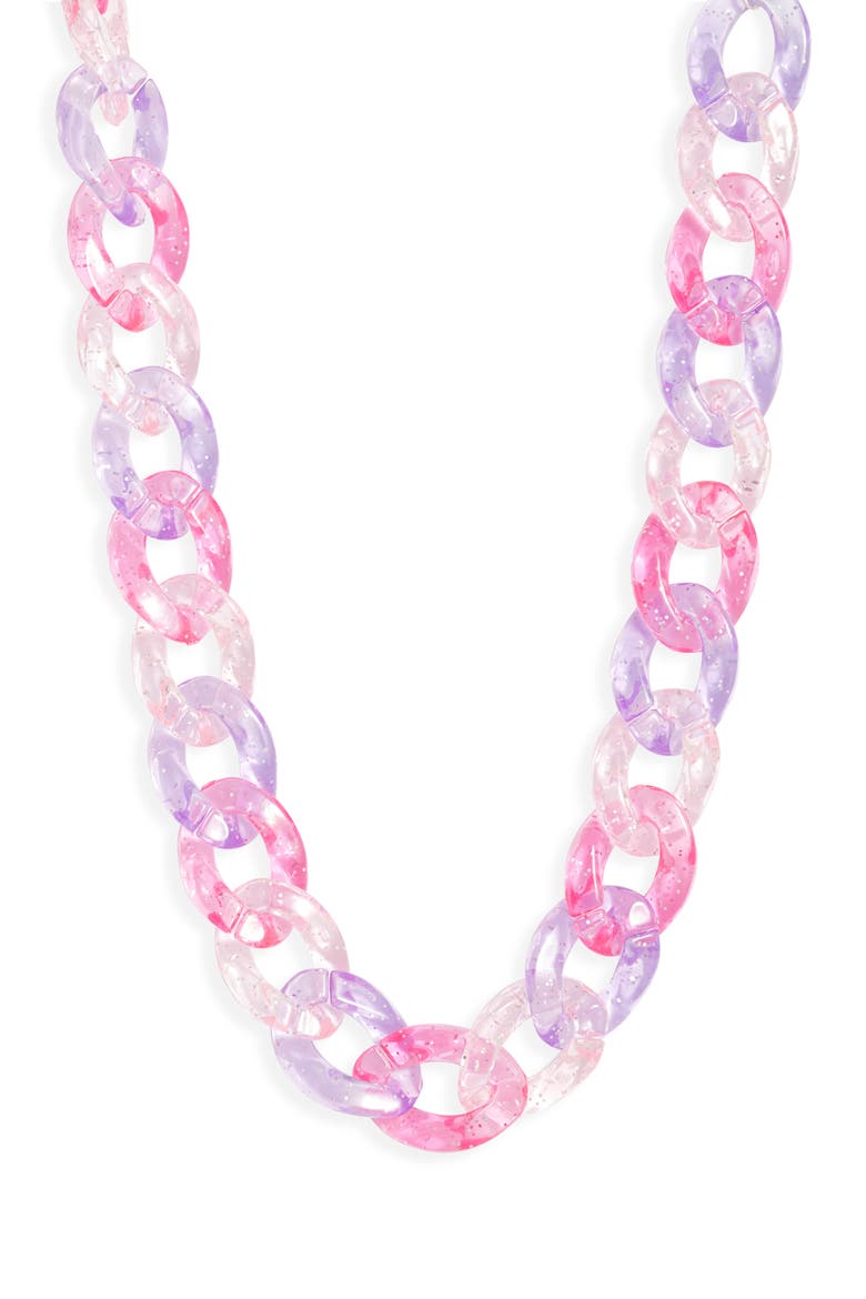 Passion Fruit Curb Chain Choker Necklace, Main, color, PASSION