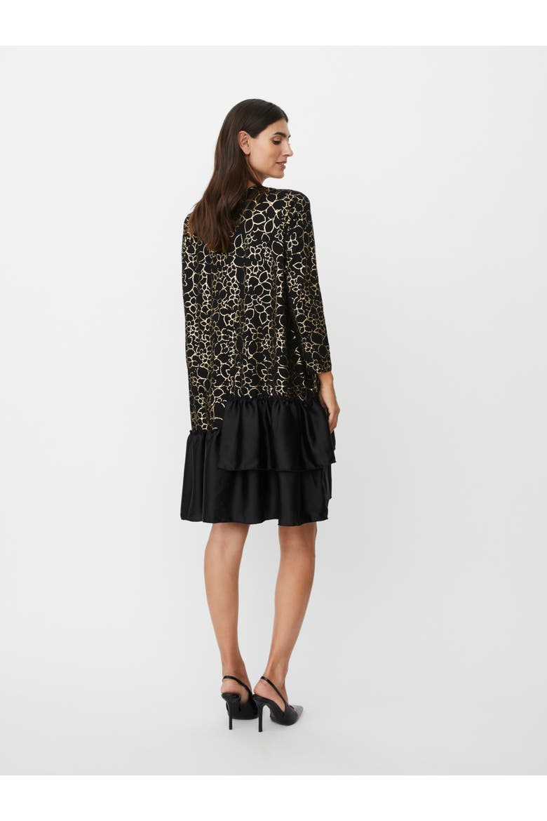 MaNylindra Metallic Floral Print Dress, Alternate, color, Gold