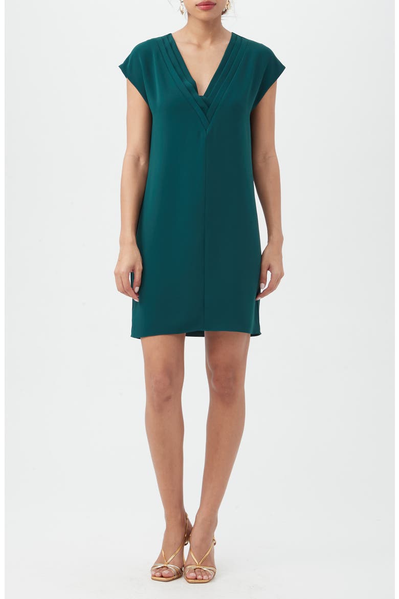Zula Pleated Shift Dress, Main, color, VICTORIA LAKE