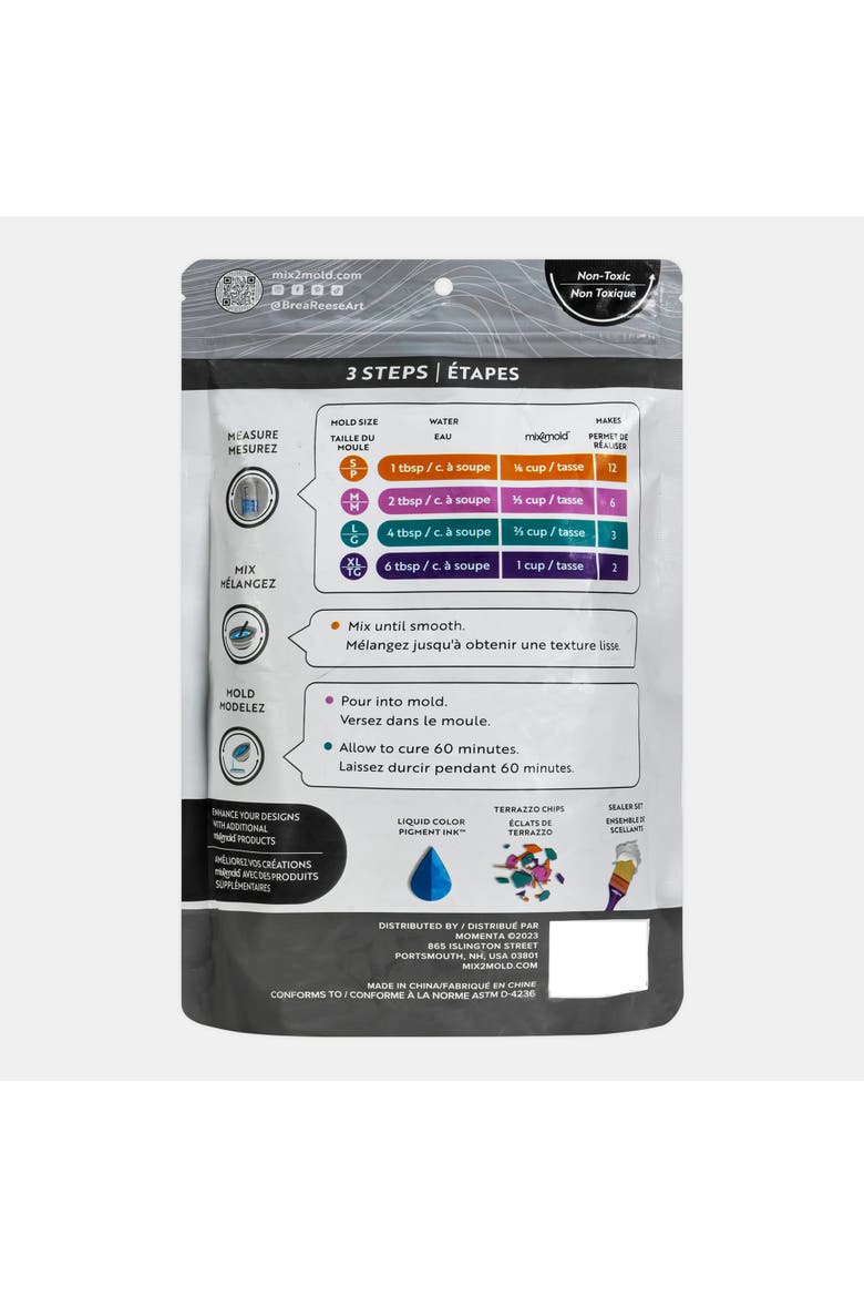 Mix2Mold Ceramic Resin White Powder 1Lb Bag, Alternate, color, Multicolored