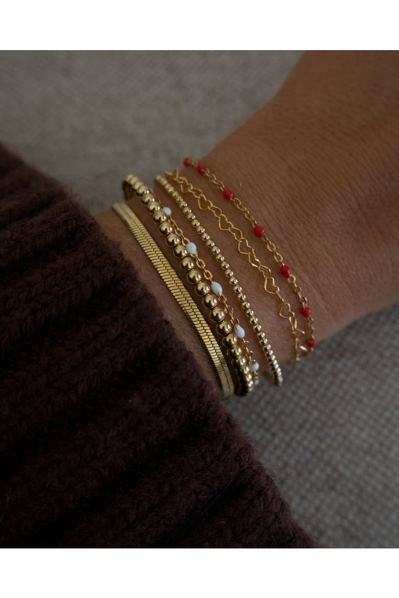 Heartstring Bracelet, Alternate, color, Gold