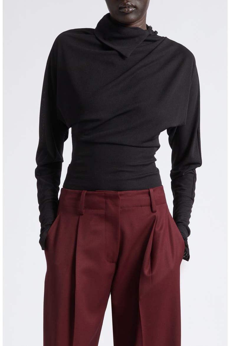 Golda Jersey Top, Main, color, BLACK