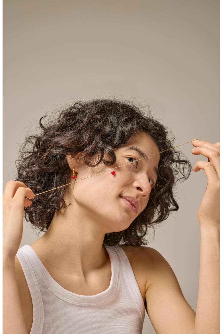 Amore Hoops, Alternate, color, Red