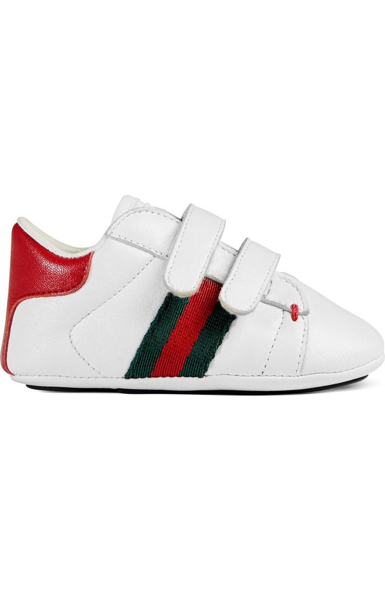 Gucci 'Ace' Crib Shoe, Alternate, color,
