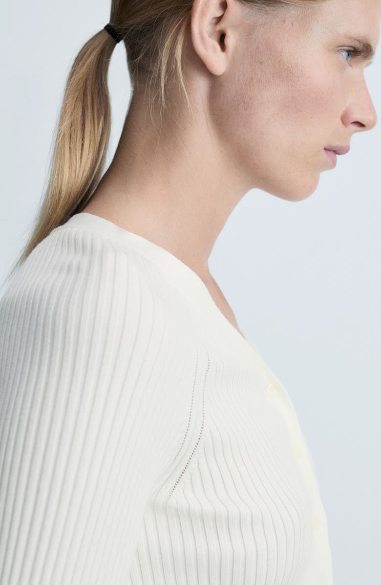 MANGO Ribbed Long Sleeve Henley T-Shirt, Alternate, color, 