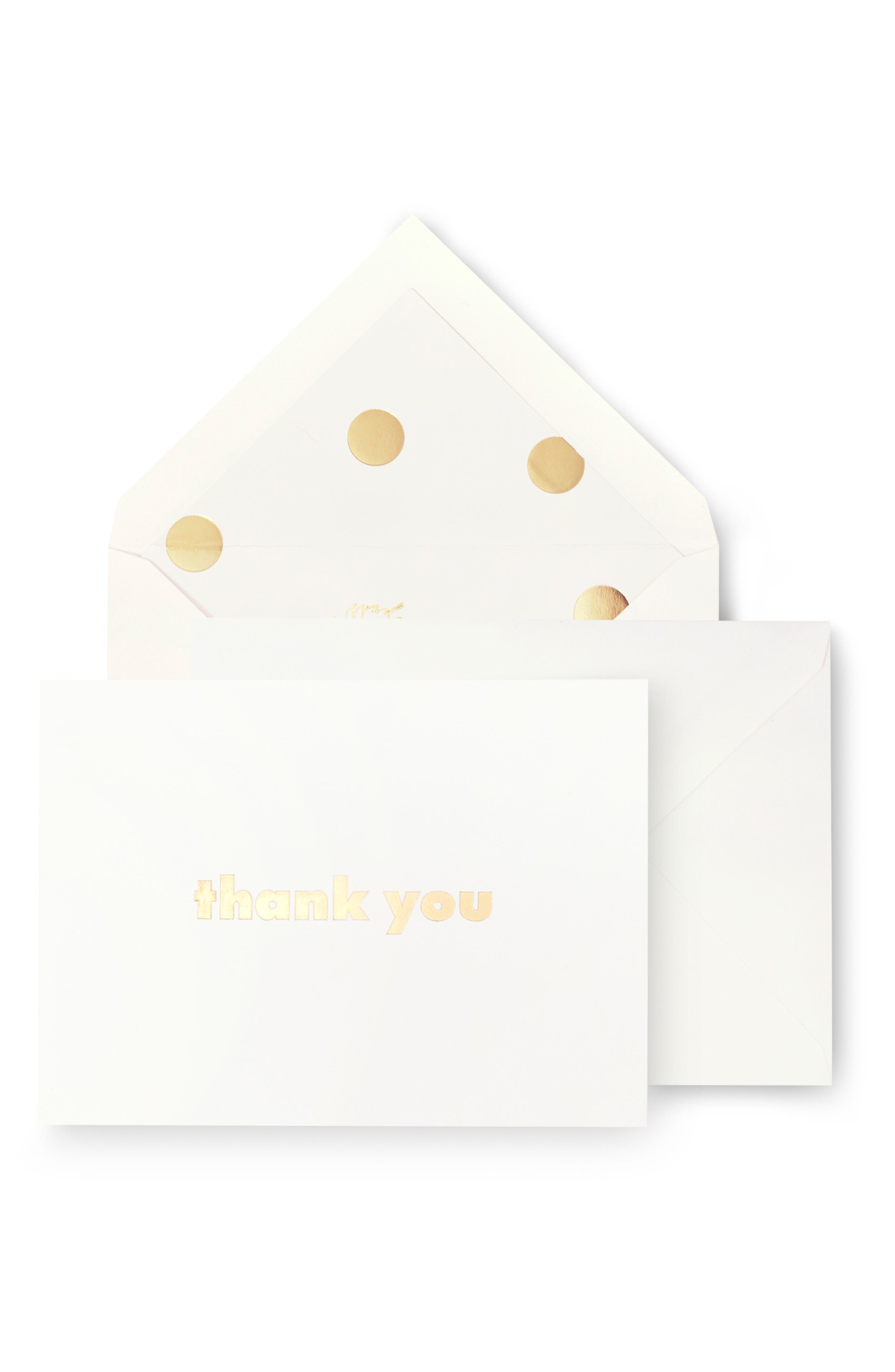 Kate Spade New York set of 10 gold letter thank you cards | Nordstromrack