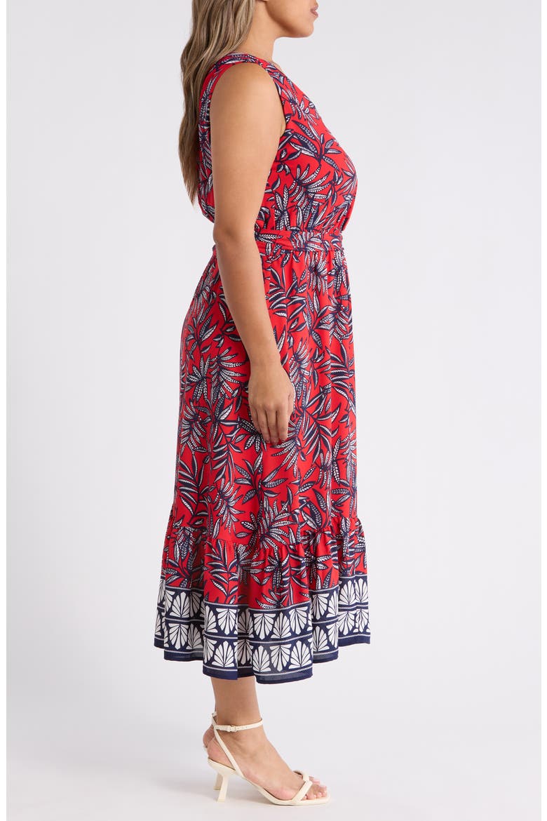 Leaf Print Sleeveless Maxi Dress, Alternate, color, ROGUE MULTI