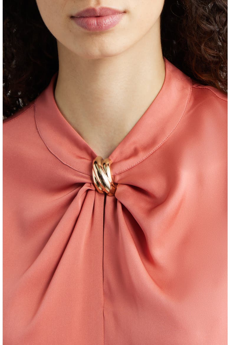 The Valentine Stretch Silk Top, Alternate, color, DRAGON FRUIT