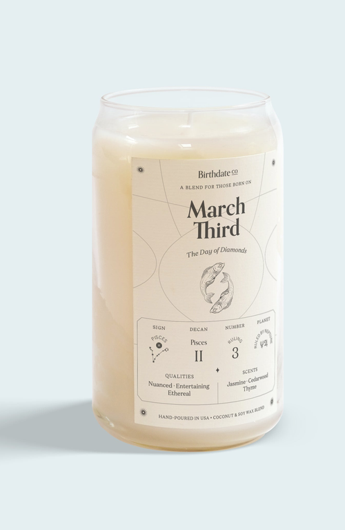 Birthdate Co. The March Birthday Candle In March 3rd
