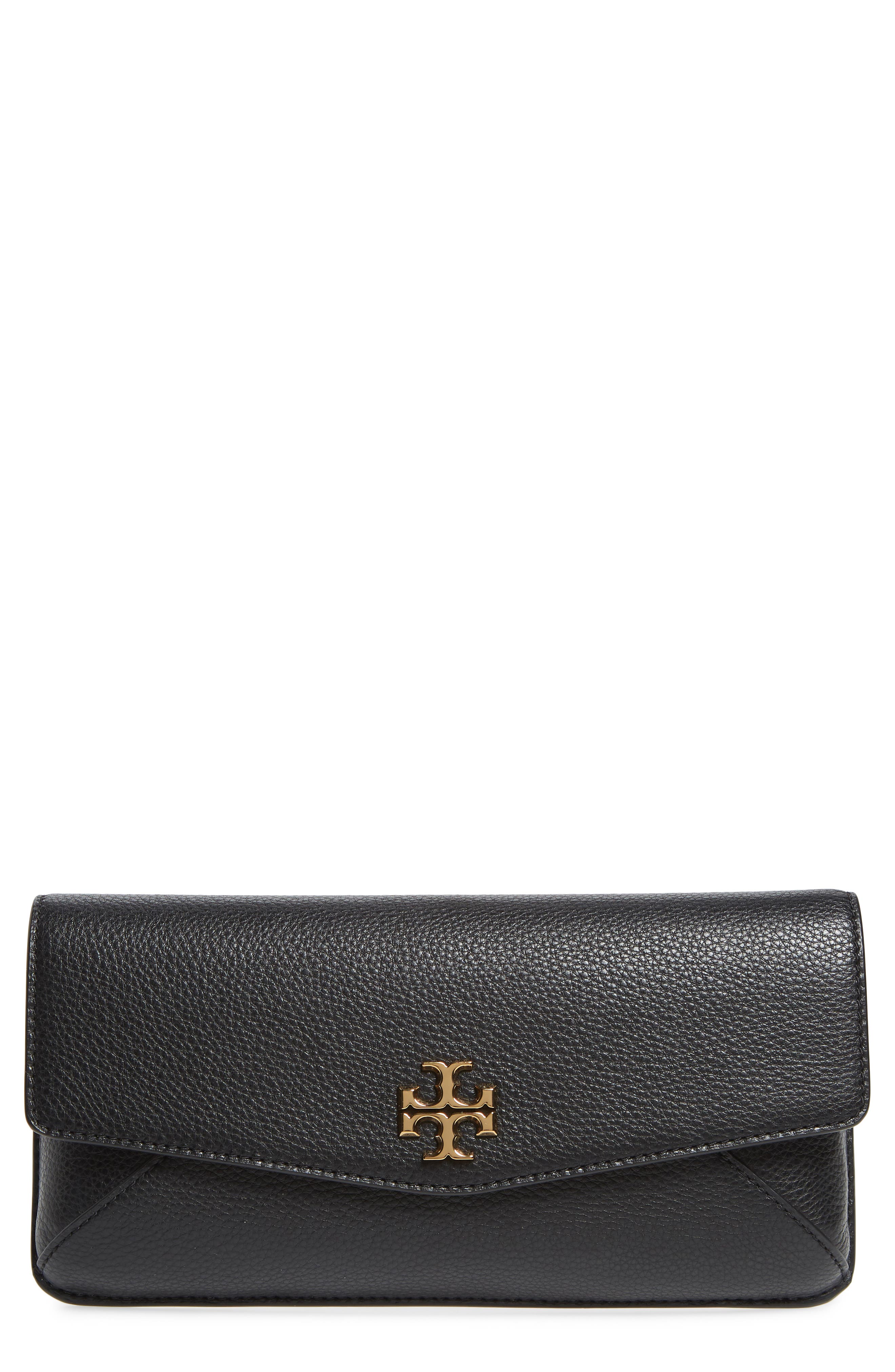Tory Burch Kira Leather Clutch, Main, color, 