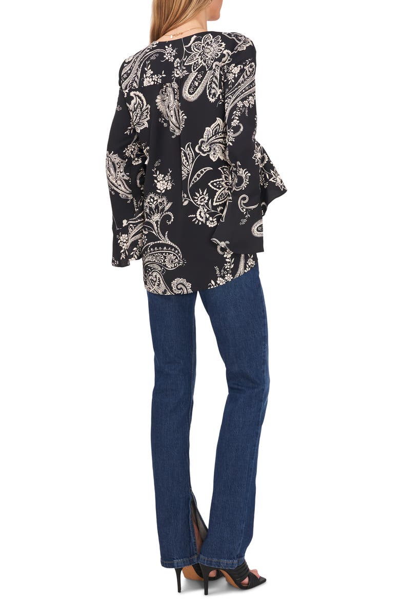 Vince Camuto Paisley Bell Sleeve Blouse, Alternate, color,