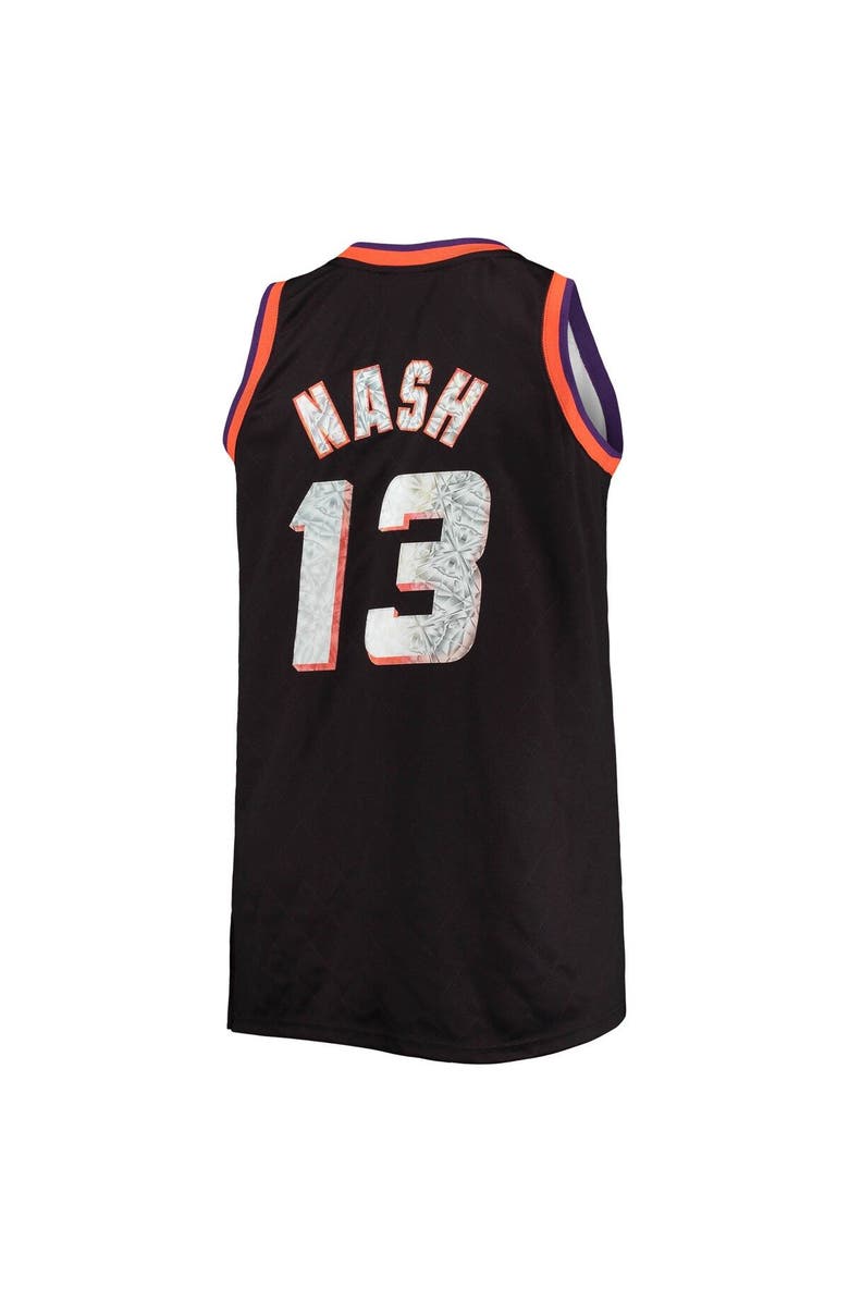 Mitchell & Ness Men's Mitchell & Ness Steve Nash Black Phoenix Suns Big & Tall 1996/97 NBA 75th Anniversary Diamond Swingman Jersey, Alternate, color, 