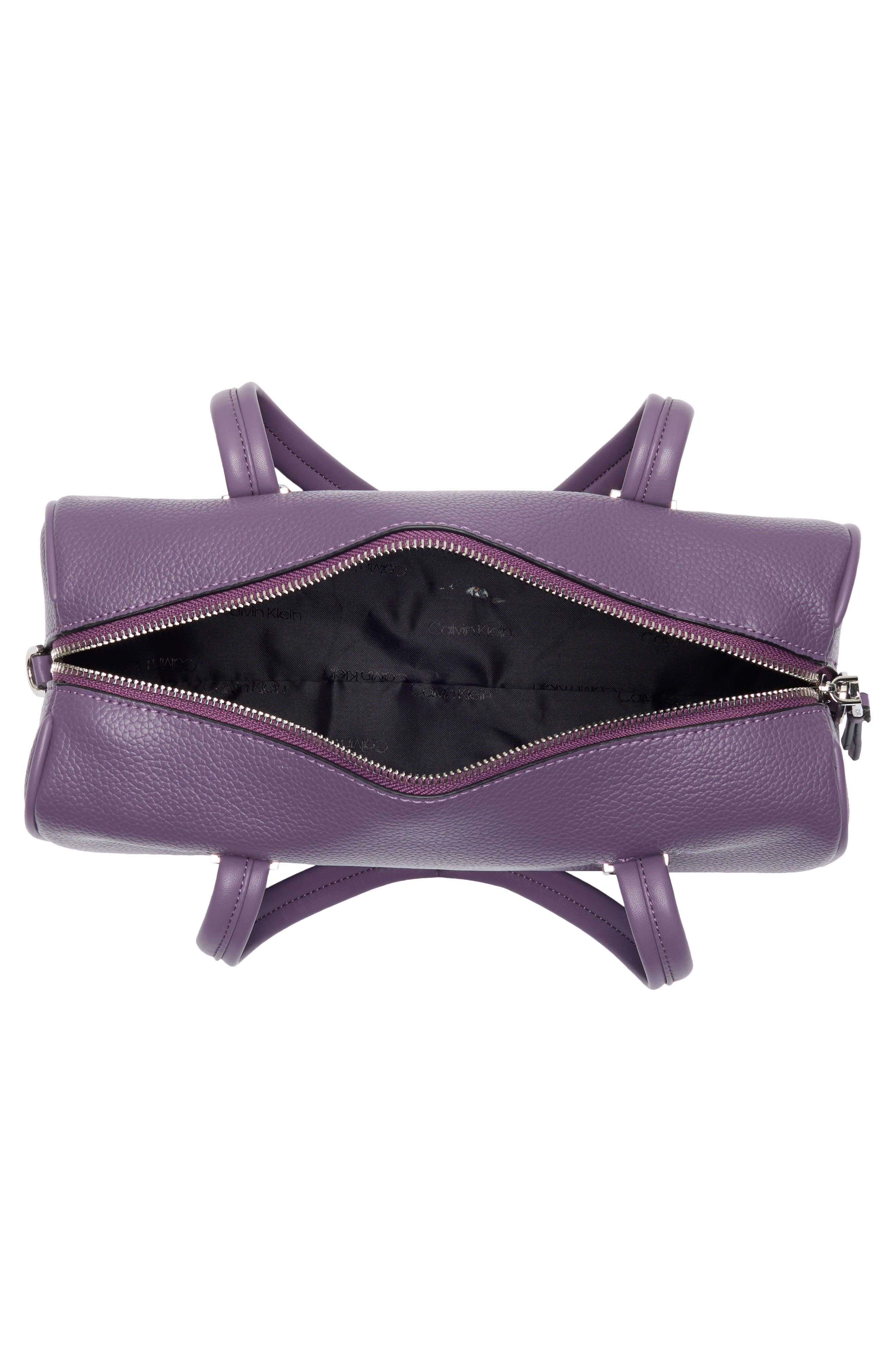 Calvin Klein Rue Satchel Bag, Alternate, color, Winter Plum