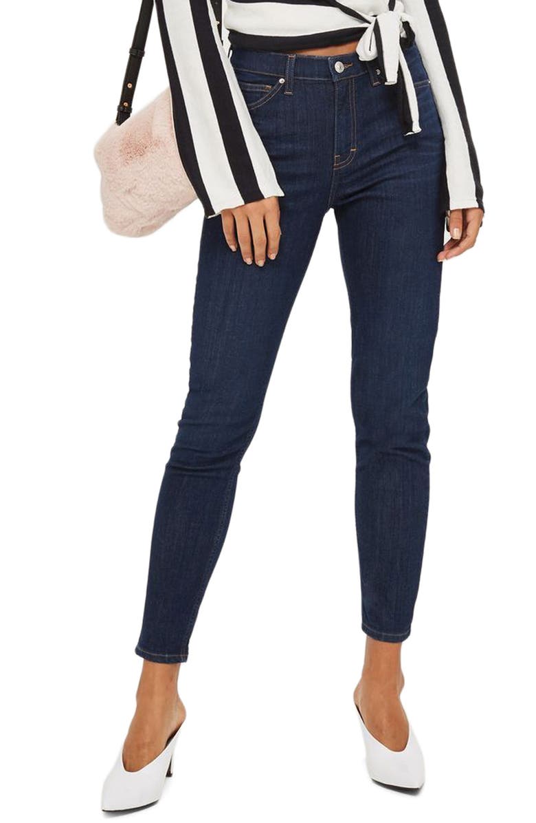 Topshop Jamie High Waist Ankle Skinny Jeans, Main, color,