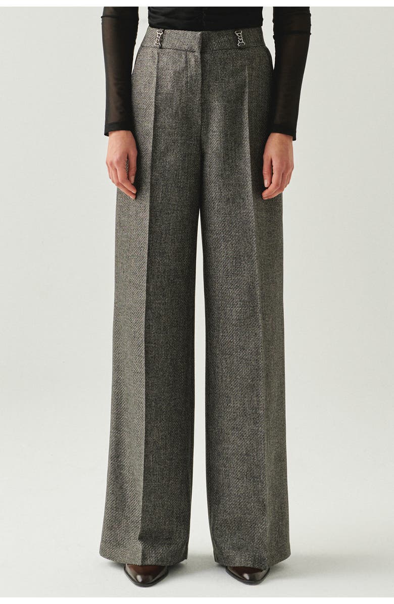 Exquise Wide Leg Pocketed Pants, Alternate, color, Grey