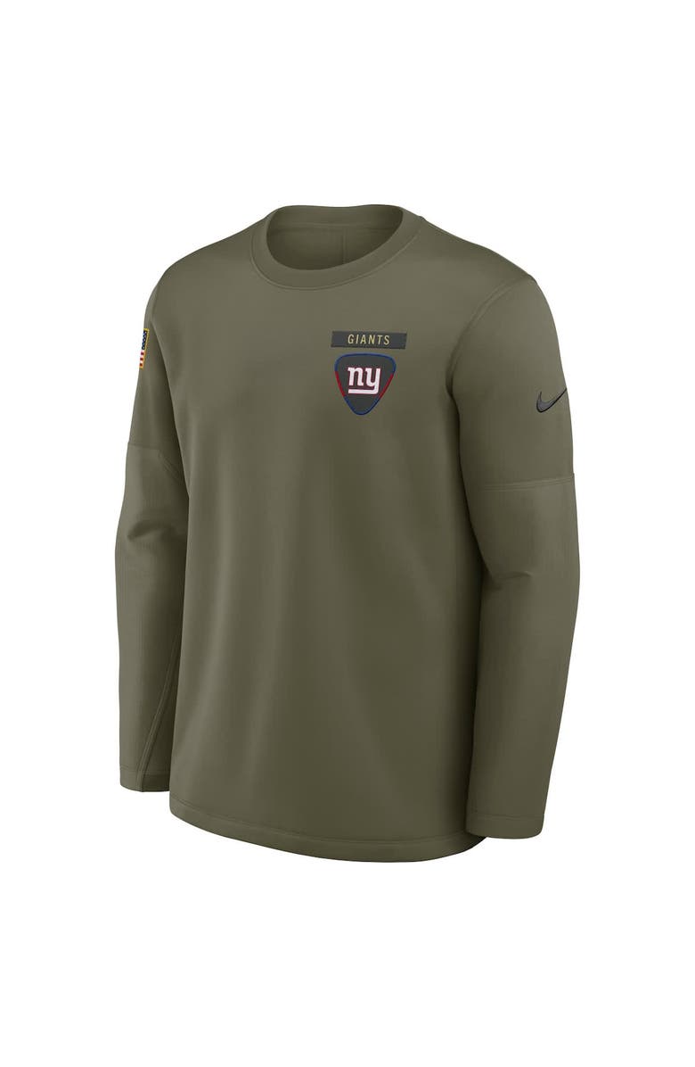 Nike Men's Nike Olive New York Giants 2025 Salute to Service Sideline Coaches Therma-FIT Long Sleeve Shirt, Alternate, color, Olive