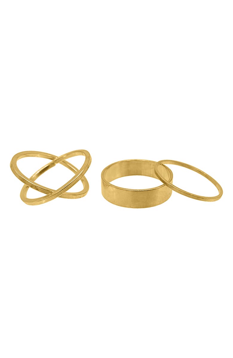 Adornia Water Resistant Assorted 3-Pack Stacking Rings | Nordstromrack