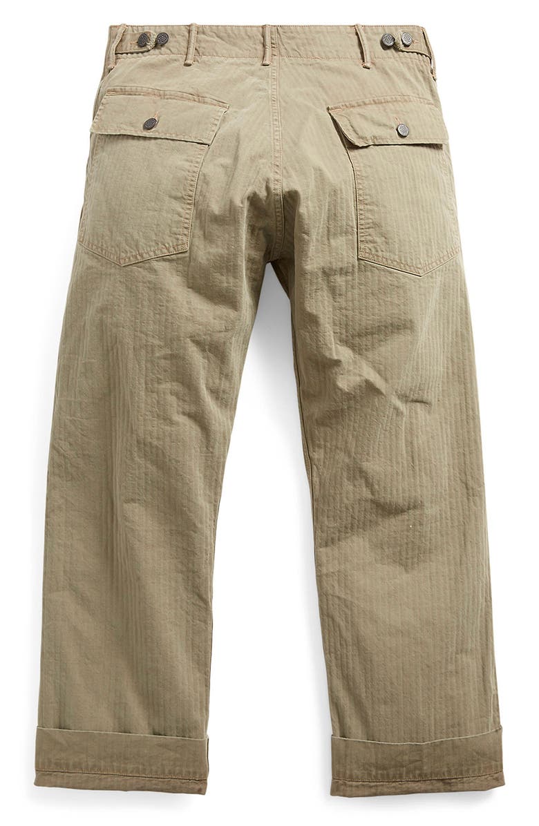 Double RL RRL Cotton Herringbone Utility Pants, Alternate, color, 