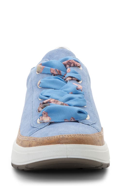 Ara Rem Sneaker In Azure Blue/silver