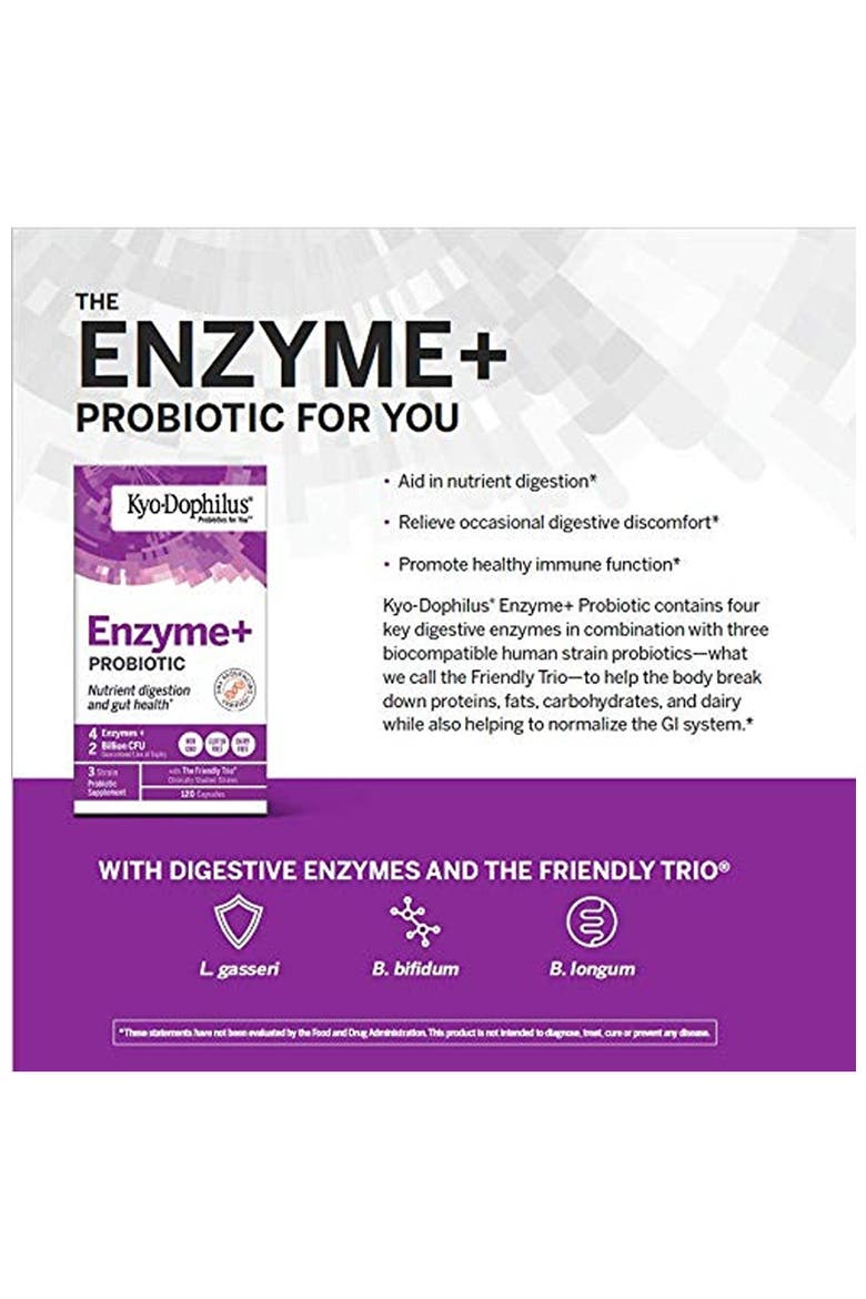 Enzymes+ Probiotic, Nutrient digestion and gut health, 120 Ct Capsules, Alternate, color, None