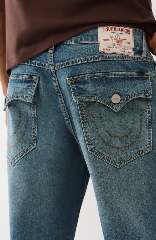 True Religion Billy Flap Relaxed Bootcut Jeans In Brown