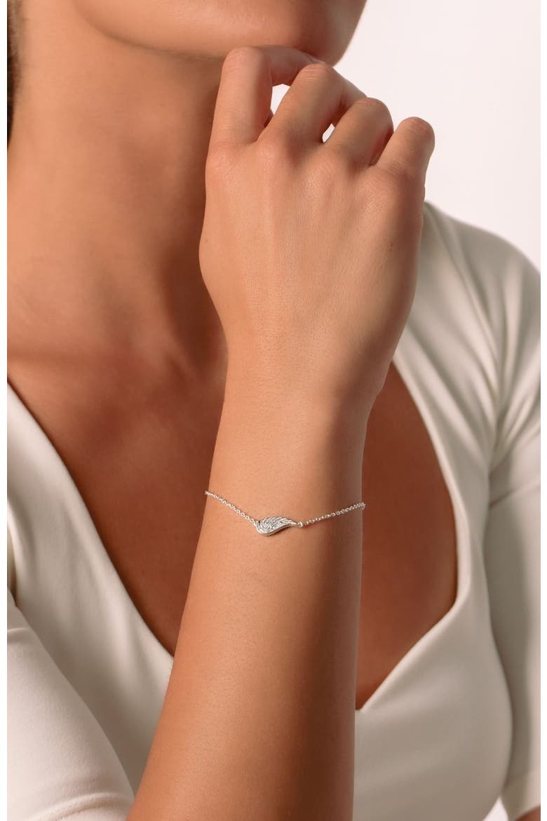 Divine Wings Bracelet, Alternate, color, Sterling Silver
