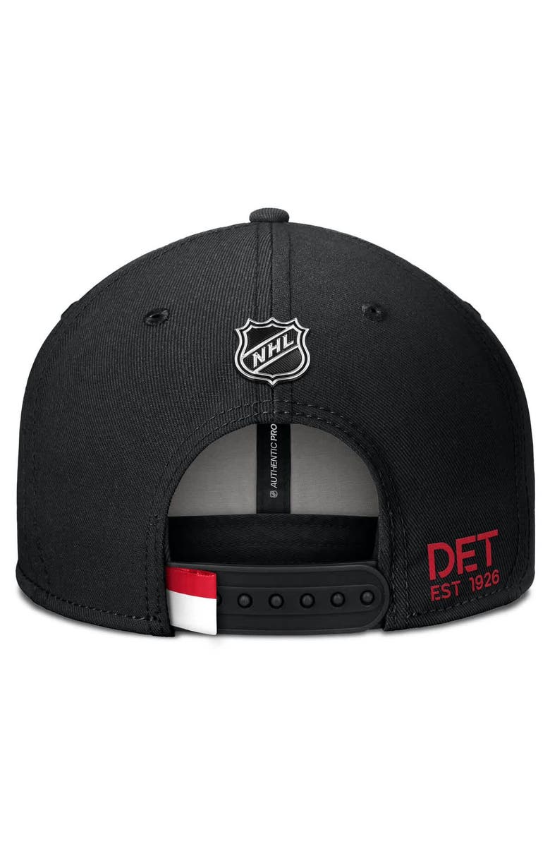 FANATICS Men's Fanatics Black Detroit Red Wings Authentic Pro Prime Snapback Hat, Alternate, color, Black