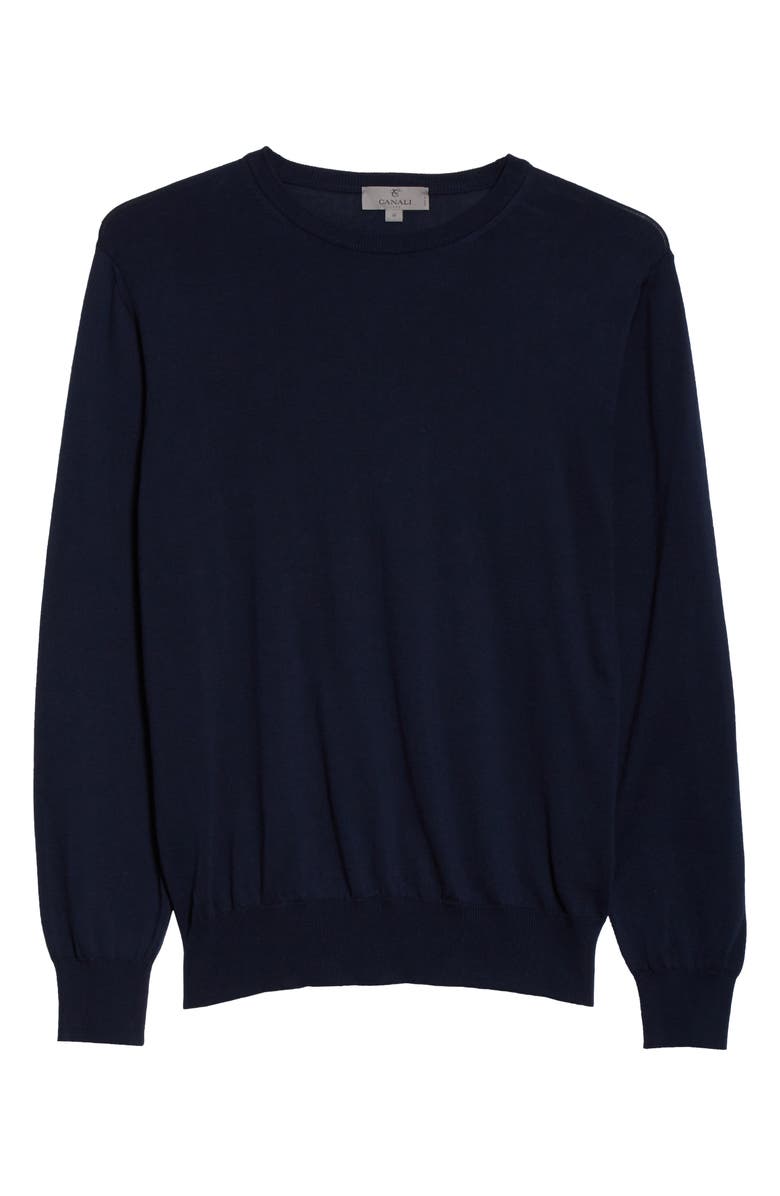 Canali Classic Fit Cotton Crewneck Sweater, Alternate, color,