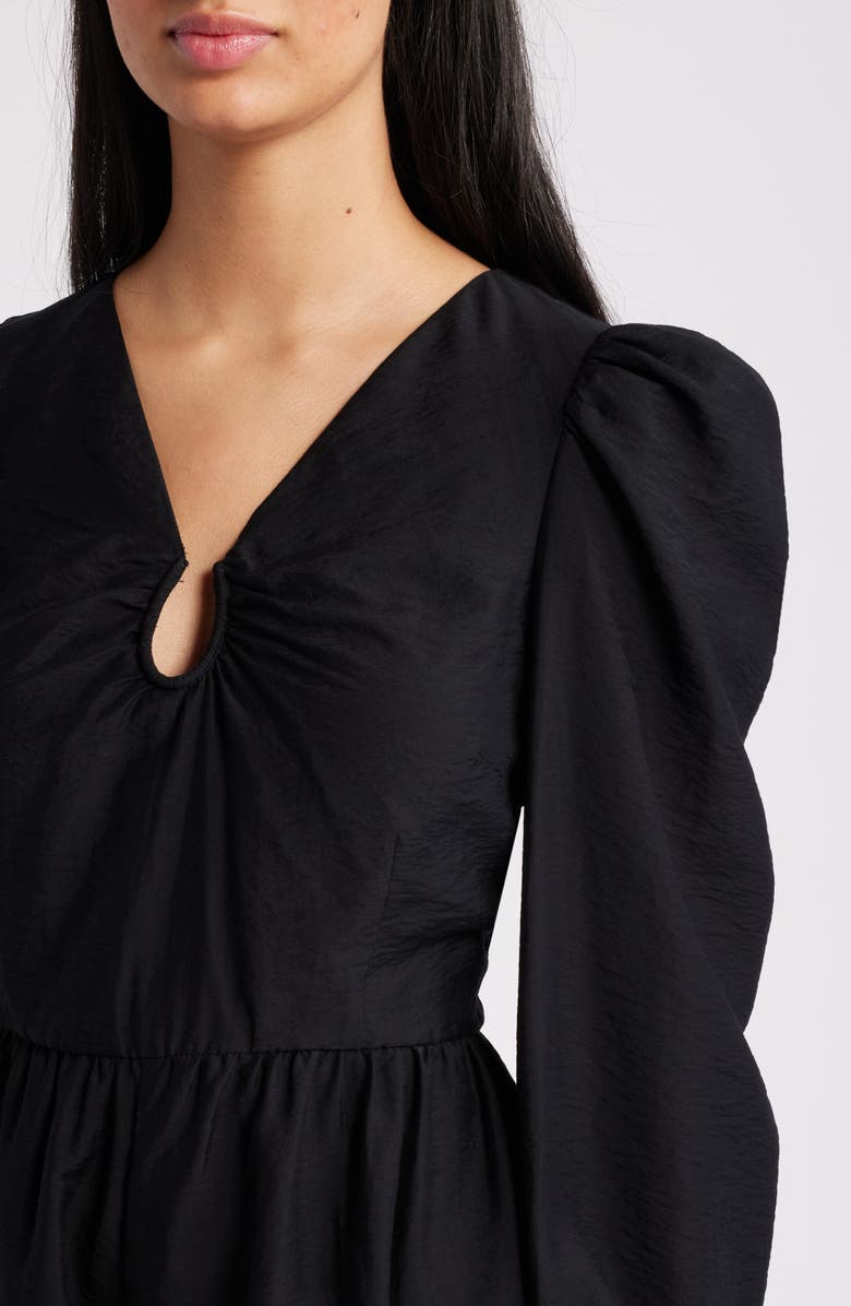 Chelsea28 Long Sleeve Romper, Alternate, color, Black