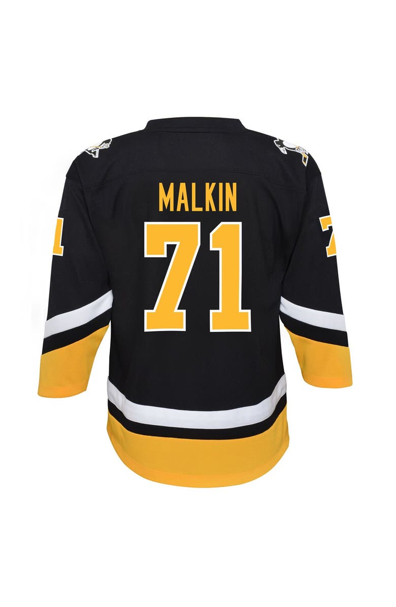 Outerstuff Youth Evgeni Malkin Black Pittsburgh Penguins 2021/22 Alternate Replica Player Jersey, Alternate, color, Black