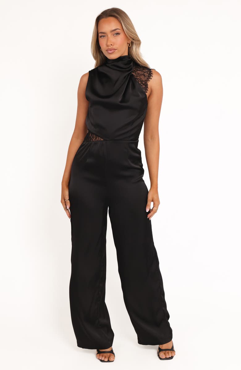 Petal & Pup Brinley Cowl Neck Satin Jumpsuit, Alternate, color, 